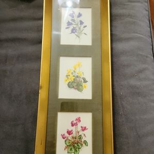 Antique Picture with Flowers